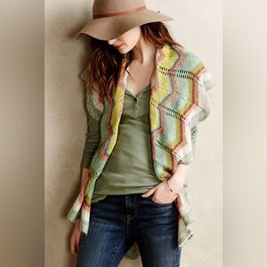 Rosie Neira by Anthropologie Unni Chevron Knit Cardigan